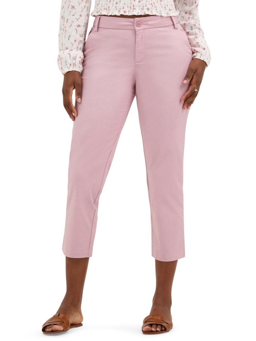 Lee wrinkle free capri soft mauve 12